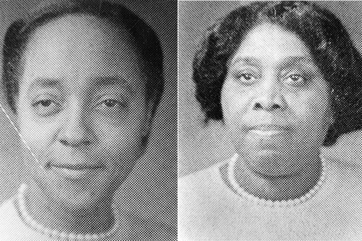 sagamore/yearbook photos of Roberta Slayton and Helen Carter, the first black students at Southeast Missouri State University