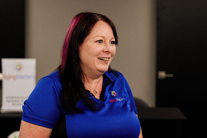 a SEMO social work student speaks to someone off camera