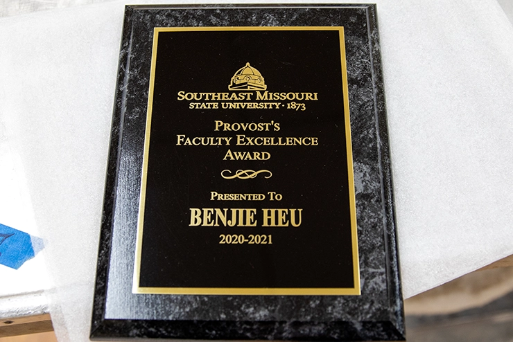 Provost Faculty Excellence Award for Benjie Heu. 