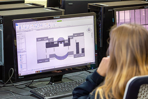 Design blueprints created by an interior design student at Southeast Missouri State University in cape girardeau mo..