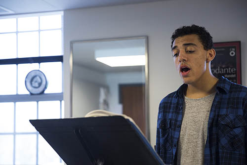 a vocal performance music major in vocal performance practices 