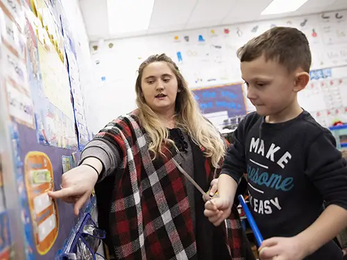 SEMO student teaching in the classroom