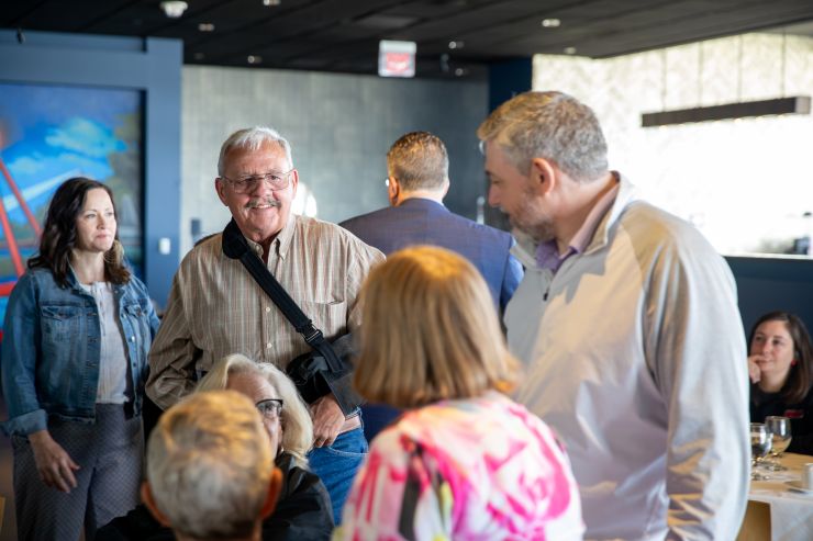 SEMO alumni chat during the homecoming alumni brunch