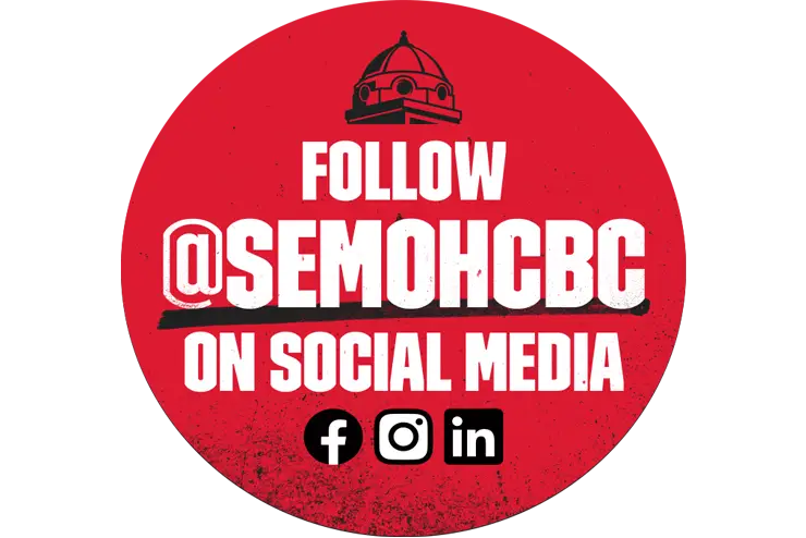 button mockup with the words no ivy needed and college of business and computing