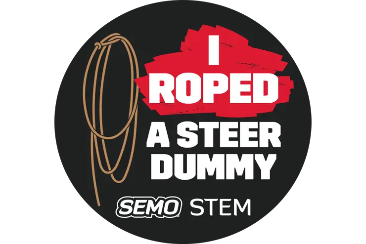 a button mockup with the words where dreamers dig in and semo stem