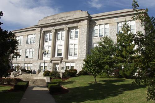 Red background with black text stating Counseling Services