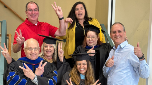Dr. Gupta smiles for a photo with the SEOnline Team