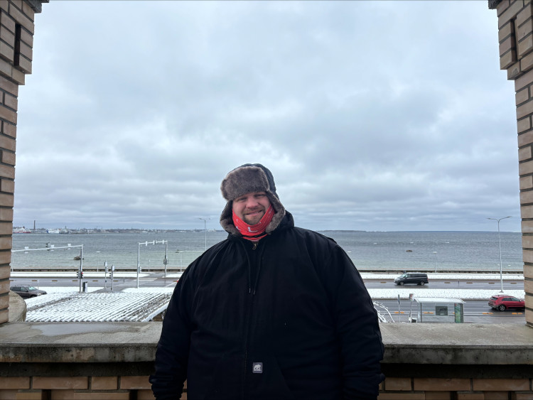 MBA student Justin Jansen on a study abroad trip.