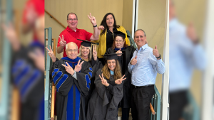 SEOnline Faculty and Staff celebrate the graduation of Dr. Purva Gupta.