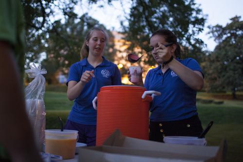 Students attend a campus ministries event