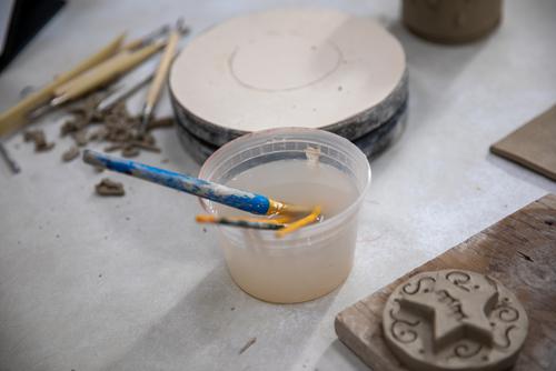 Ceramics crafting tools at Southeast Missouri State University on March 4, 2021, in Cape Girardeau, Missouri. 