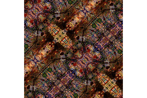 A text based abstract collage by professor Emily Denlinger. 