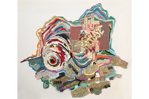 Artwork titled “Refuse” by Blake Sanders and Hannah March Sanders as Orange Barrel Industries. 