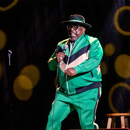 Cedric the Entertainer, a notable celebrity who is a SEMO alumni presenting on campus