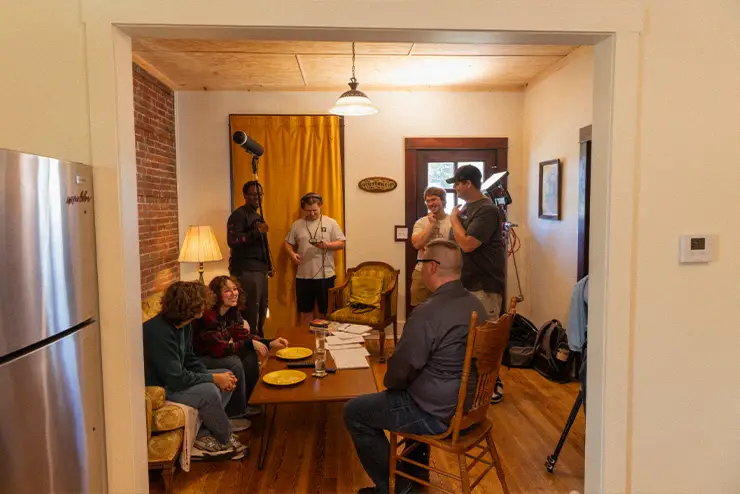 Students from SEMO filming for the Faultline Film Festival a huge experiential learning opportunity for missouri public college students