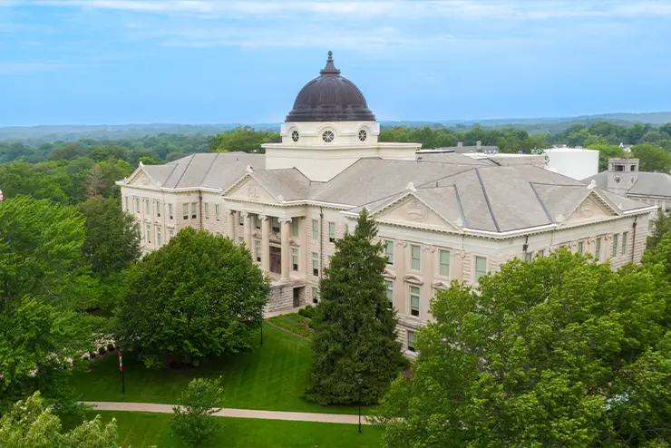 ariel view of Academic Hall at SEMO one of the best Missouri colleges with experiential learning programs
