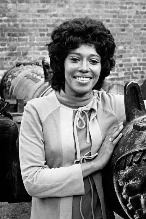 Diana Sands on the set of Georgia, Georgia.