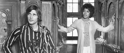 Actors Dirk Benedict and Diana Sands perform a scene in Maya Angelou's Georgia, Georgia.