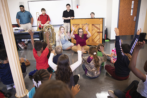 Music Education students teach during their capstone course.