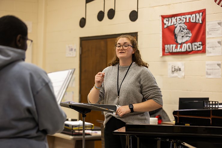 Music Education students teach during their capstone course.