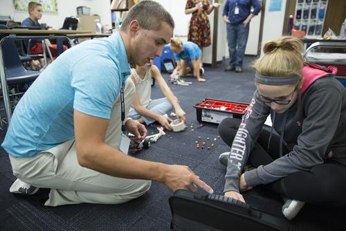 Tyson Roth student teaching at Festus R-7. 