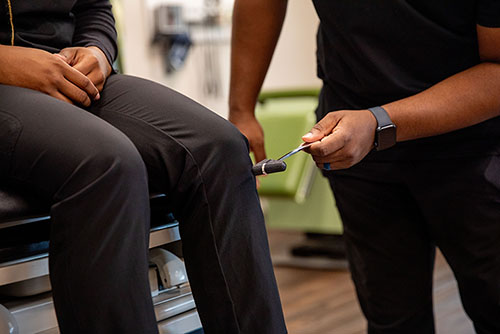 Nursing students perform a patient evaluation at Southeast Missouri State University.