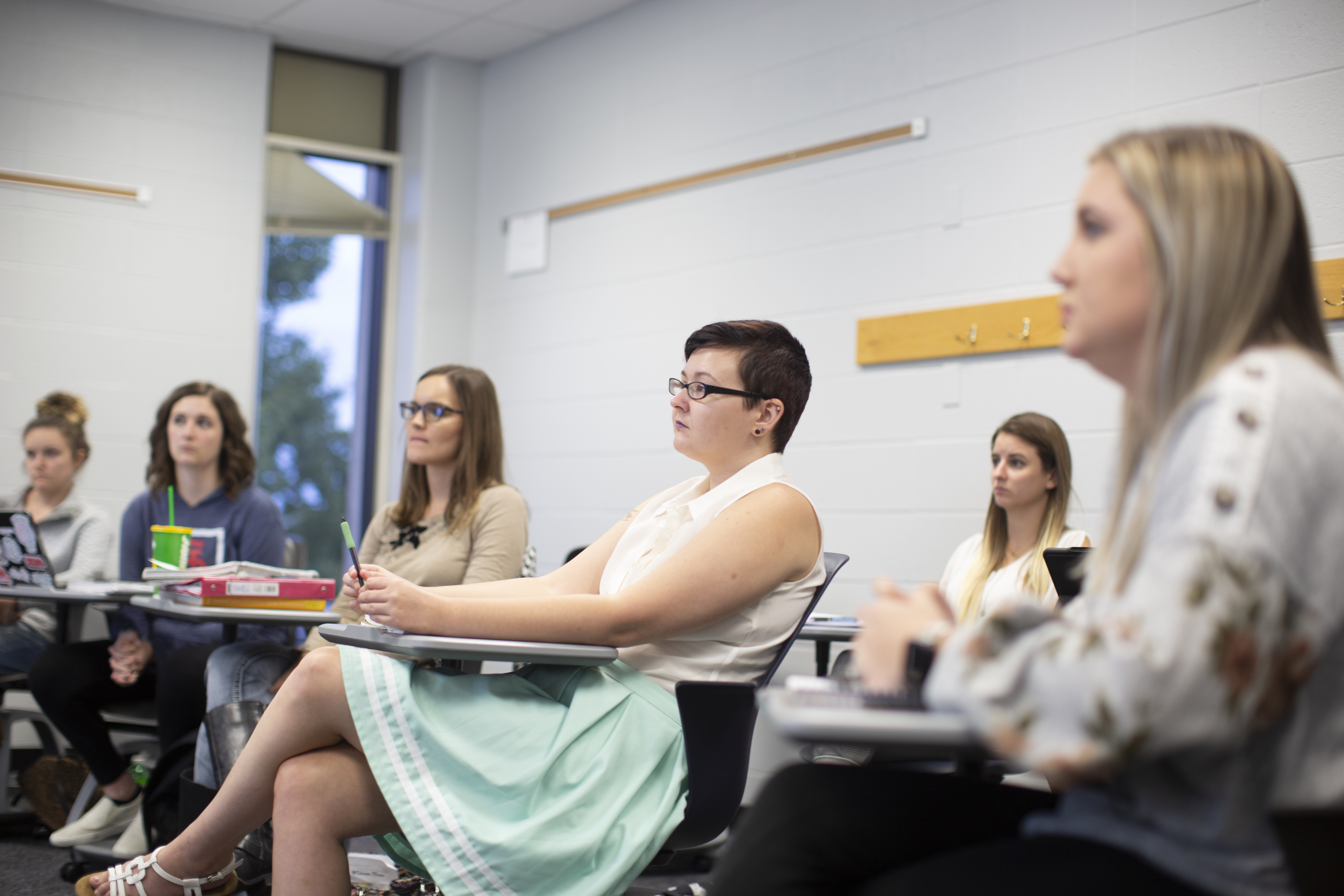 Students sitting in a Psychology lecture.