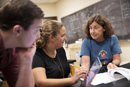 Southeast Missouri State University physics students receive faculty assistance in their lab.