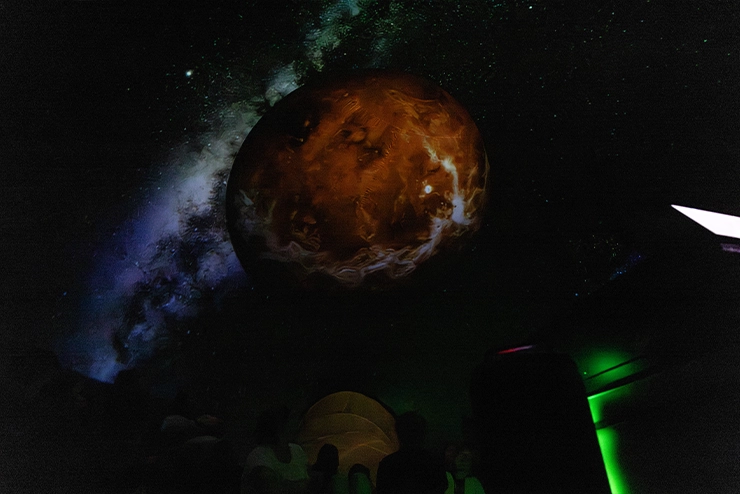 An image of deep space that was taken at SEMO in the observatory