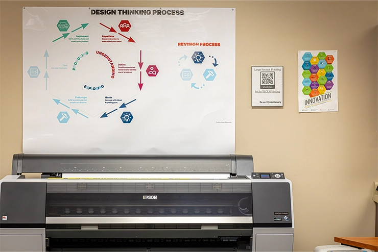 Large Format Printer located in EDvolution Center at SEMO