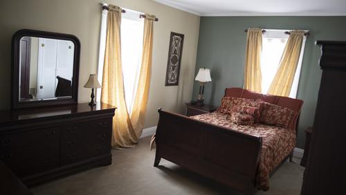 The bedroom of the Johnson Faculty Center