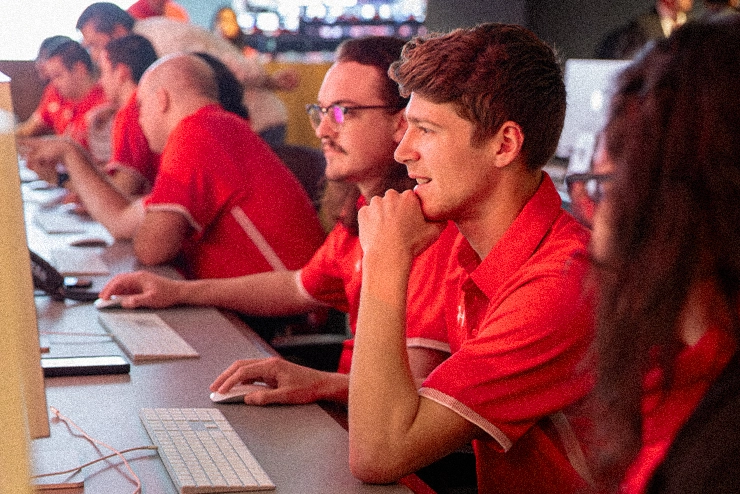Students at SEMO in the cyber defense lab