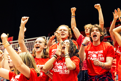 Freshman gathers in a pile.