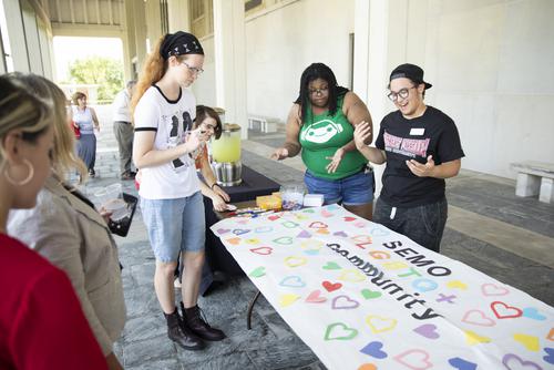  Students take part in the LGBTQ+ Ally Picnic. 