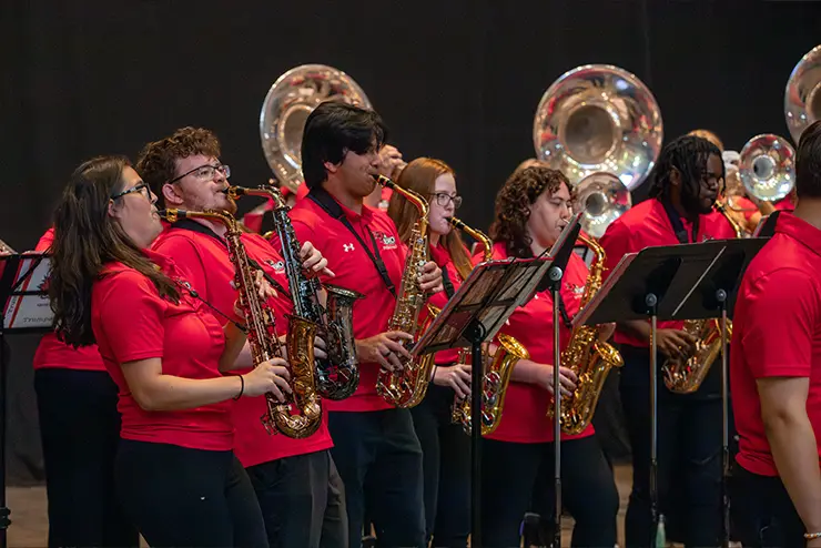 SEMO Showband having a concert and featuring saxophone band members