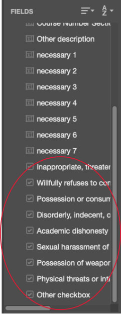 screenshot of form field list in Adobe Acrobat to demonstrate reordering