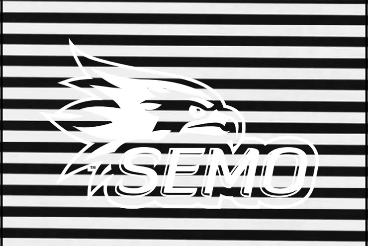 a visual representation of the incorrect usage of the one-color spirit logo over a patterend background