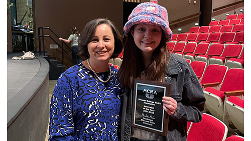 Group image of Southeast student Nicolette Baker and assistant professor Dr. Kate Stepaniuc.