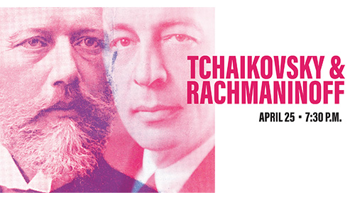 Image of logo artwork for ‘Rachmaninoff and Tchaikovsky’ Concert.