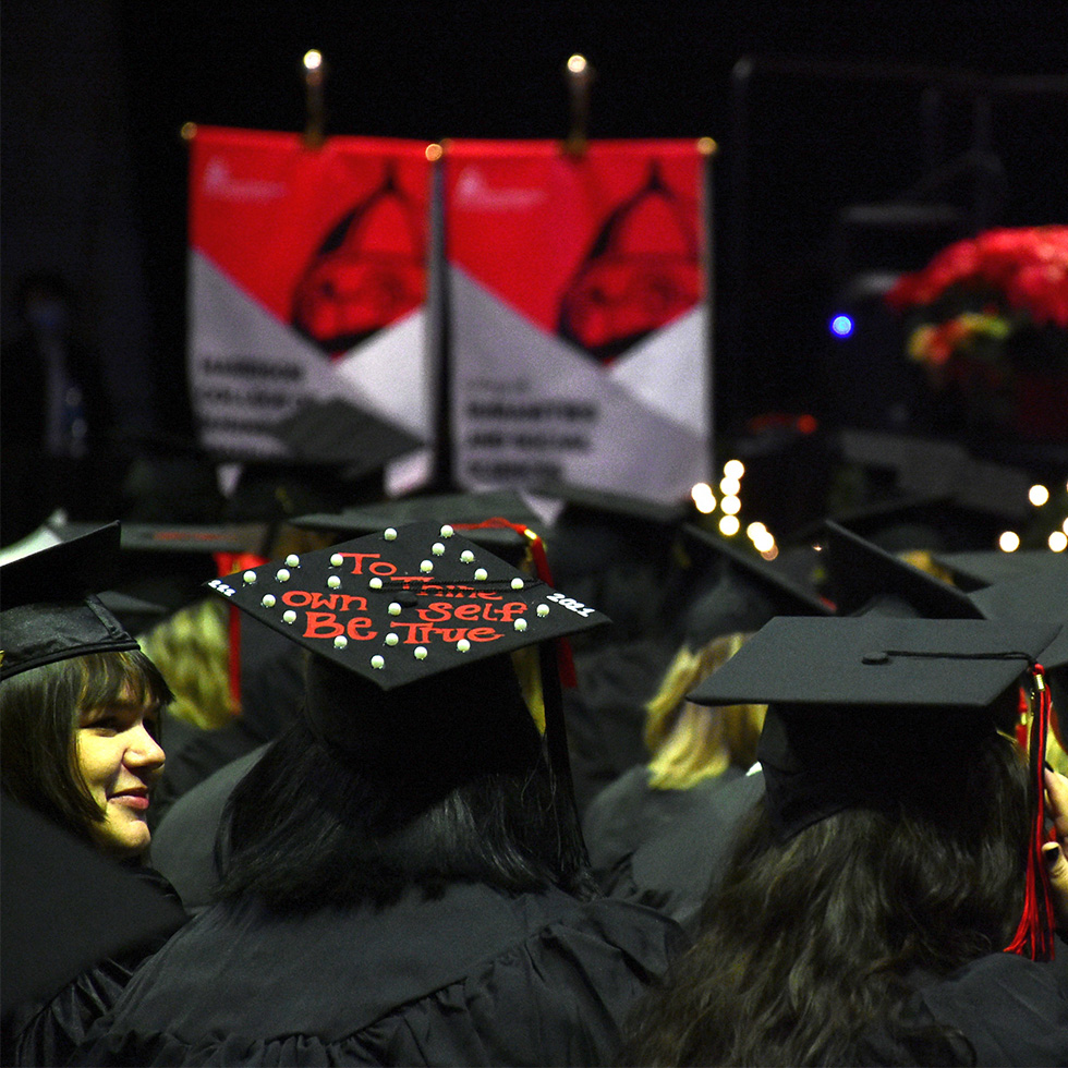 Image of the students at a Southeast commencement ceremony.