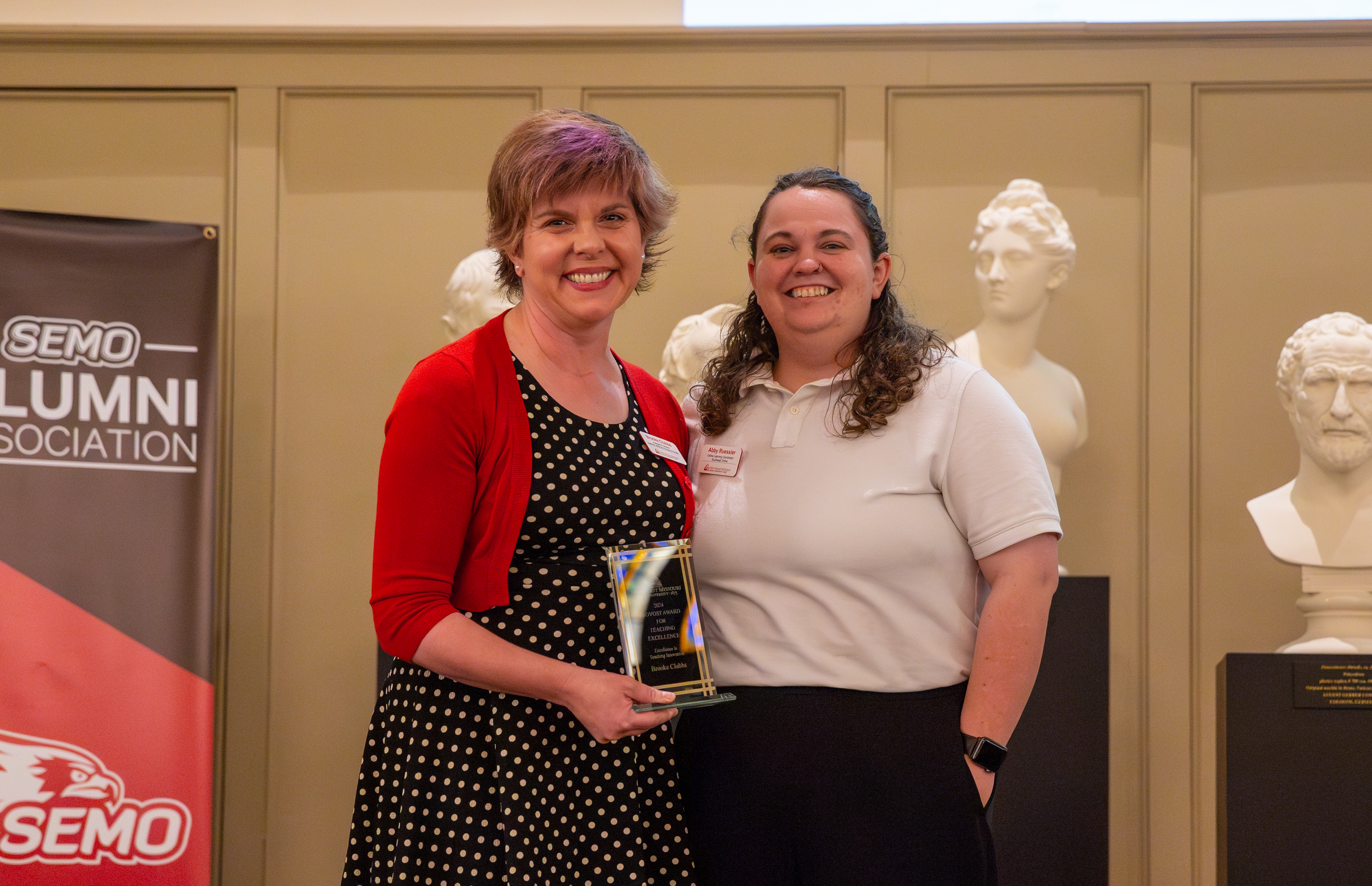 Brooke Clubbs receives her teaching award.