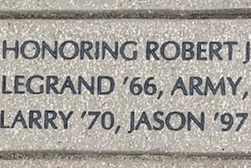 LeGrand brick in SEMO's Veteran's Plaza