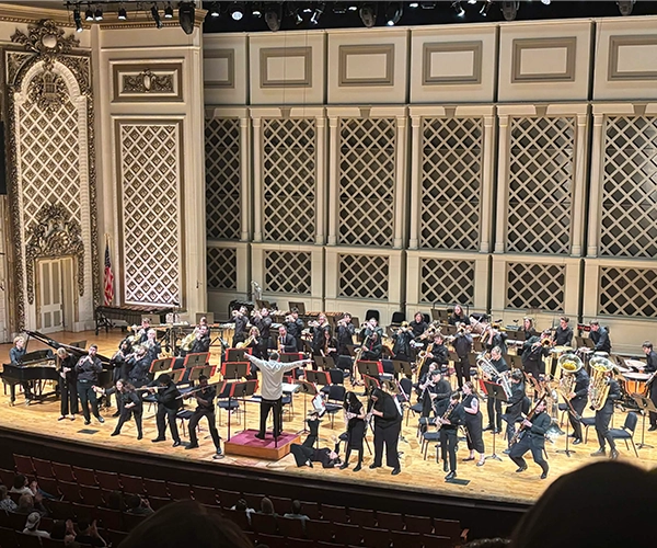 SEMO students perform in Cincinnati Music Hall in Cincinnati, Ohio at WindFest.