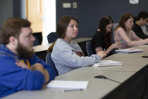 Southeast students sit in a classroom at the Sikeston Regional Campus.
