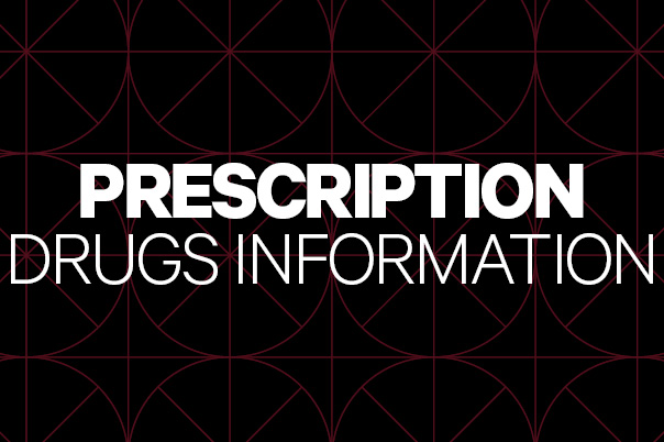 Graphic with the words prescription drugs