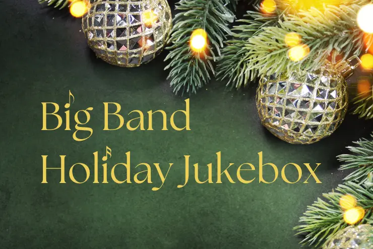 Big band holiday jukebox ornament and title at SEMO