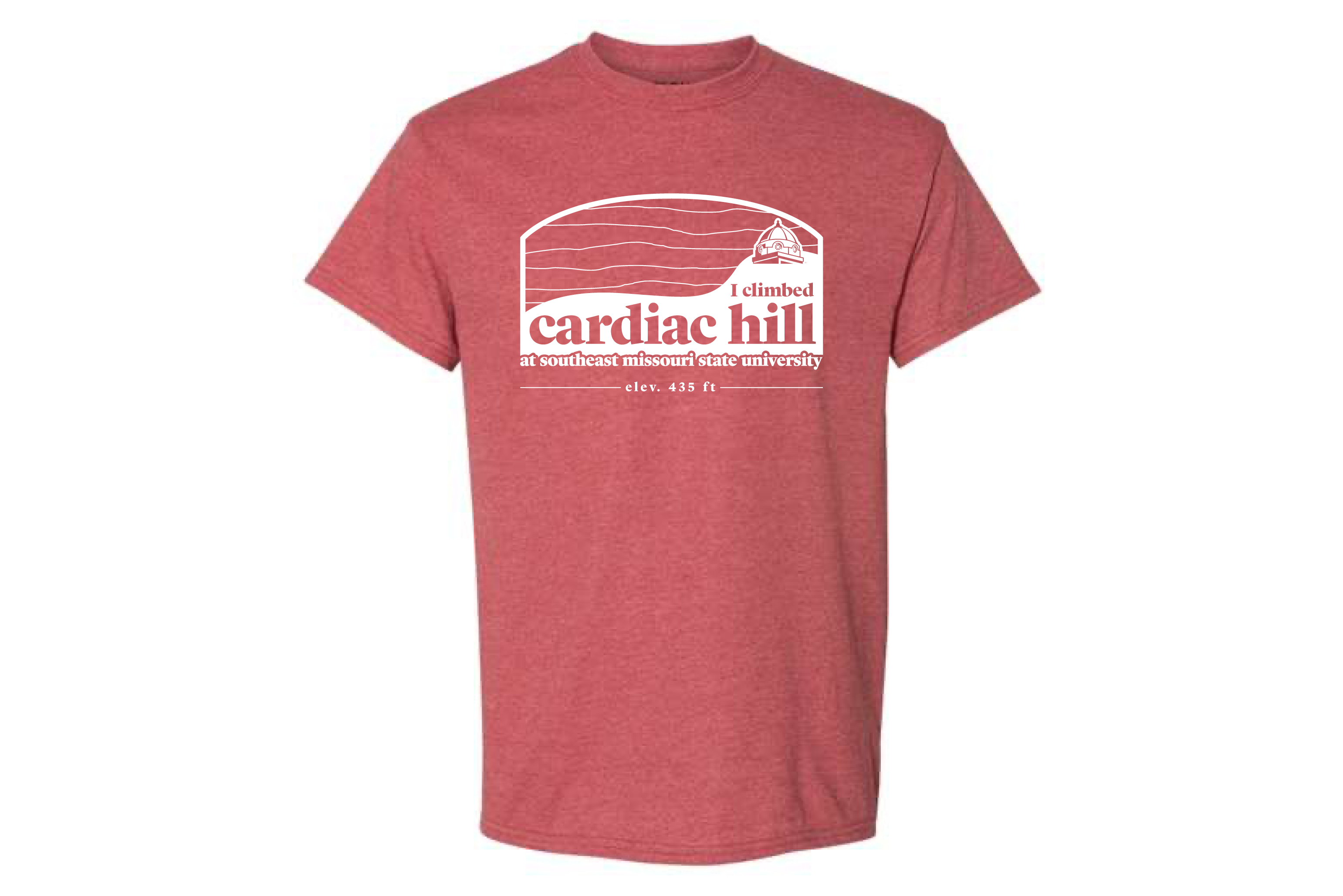 T-shirt design of I climbed Cardiac Hill