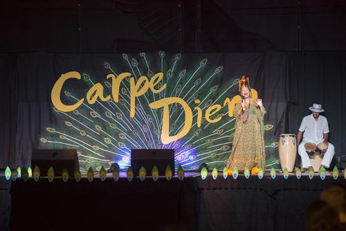 Stage at Carpe Diem with a student singing