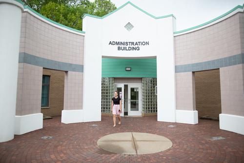 The outside of the Internal Village Administration building