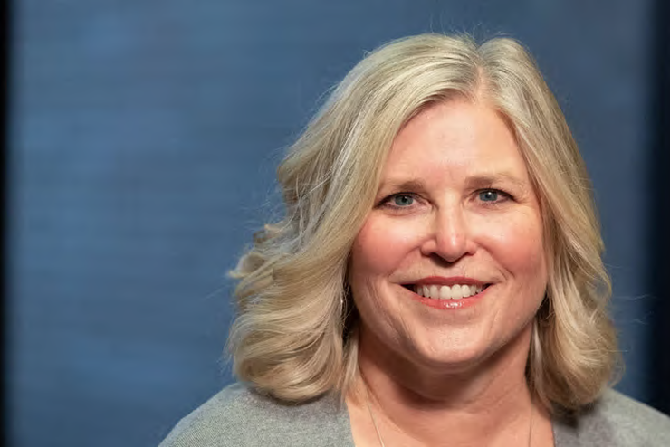 Michelle Irby, director of campus life, smiles.